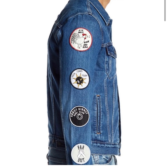 Levi's Limited Men's Vintage Patched Stonewash Blue Trucker Jacket Size XL - Picture 2 of 8